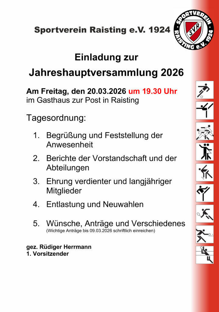 SVR Jahreshauptversammlung 